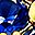 Gold Tone Blue