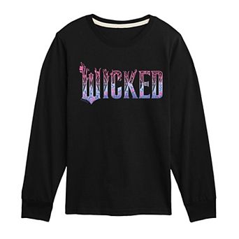 Boys 8-20 Wicked For Good Logo Floral Long Sleeve Graphic Tee