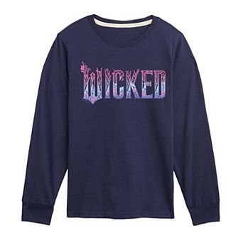 Boys 8-20 Wicked For Good Logo Floral Long Sleeve Graphic Tee