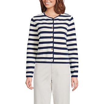Women's Lands' End Fine Gauge Cotton Milano Blazer Sweater