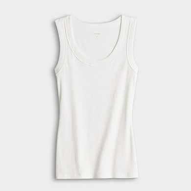 Women's Sonoma Goods For Life® Ribbed Scoop Neck Tank Top