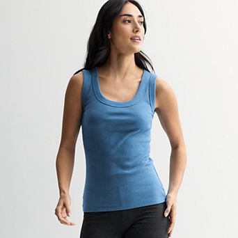 Women's Sonoma Goods For Life® Ribbed Scoop Neck Tank Top