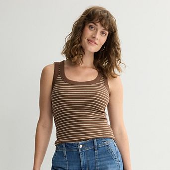 Women's Sonoma Goods For Life® Ribbed Scoop Neck Tank Top