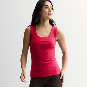 Women's Sonoma Goods For Life® Ribbed Scoop Neck Tank Top