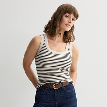 Women's Sonoma Goods For Life® Ribbed Scoop Neck Tank Top