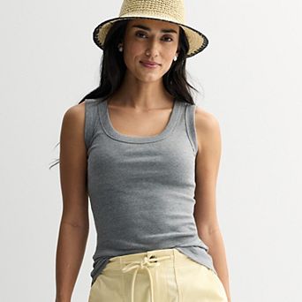 Women's Sonoma Goods For Life® Ribbed Scoop Neck Tank Top