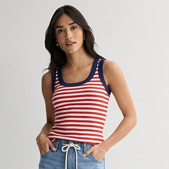 Women's Sonoma Goods For Life® Ribbed Scoop Neck Tank Top