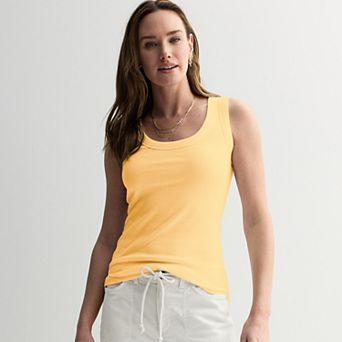 Women's Sonoma Goods For Life® Ribbed Scoop Neck Tank Top