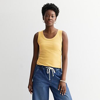 Women's Sonoma Goods For Life® Ribbed Scoop Neck Tank Top