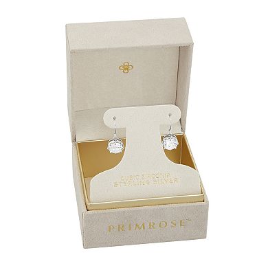 PRIMROSE Sterling Silver Cubic Zirconia Drop Earrings