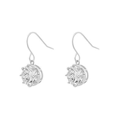 PRIMROSE Sterling Silver Cubic Zirconia Drop Earrings