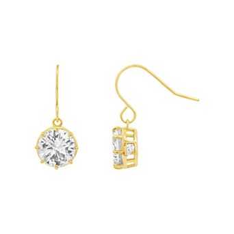 PRIMROSE Sterling Silver Cubic Zirconia Drop Earrings