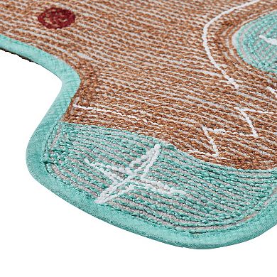 VCNY Home Multi Gingerbread Man Bath Rug Set, 2-pc.