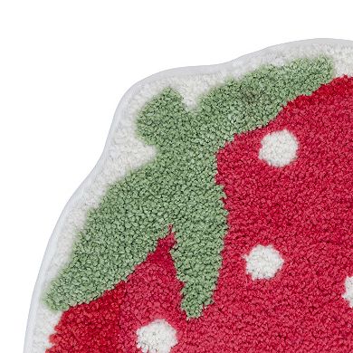 VCNY Home Strawberry Shaped Tufted Bathroom Rug
