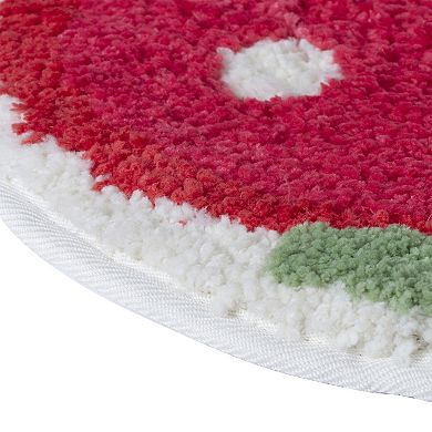 VCNY Home Strawberry Shaped Tufted Bathroom Rug