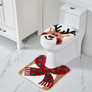 VCNY Home Multi Reindeer Bath Rug Set, 2-pc.