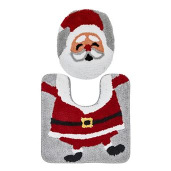 VCNY Home Multi Santa Holiday Bath Rug Set, 2 pc