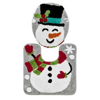 VCNY Home 2 pc Snowman Holiday Bath Rug Set
