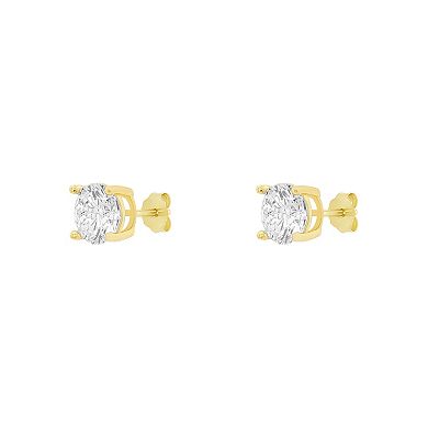 Primrose Silver-Plated Cubic Zirconia Round Stud Earrings