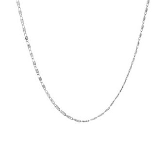PRIMROSE Silver Plated Chain Necklace with Cubic Zirconia Accent