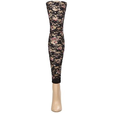 Women's Luxe Floral Lace Leggings