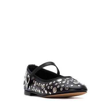 XTI Women's Mary Jane Studded Ballet Flats 144651