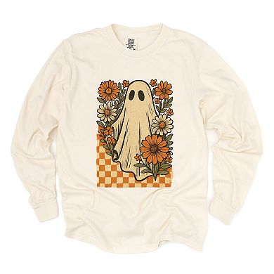 Checkered Ghost Floral Vintage - Garment Dyed Long Sleeve