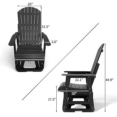 All-weather Polyethylene Wooden Balcony Patio Glider