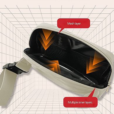 Canvas Chest Bag - Compact Crossbody Shoulder Bag