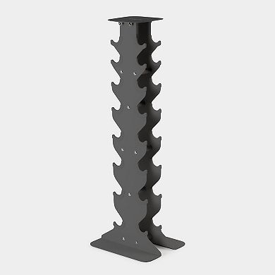 WeGym SafeGrip Dumbbells Full Set with Dark Rack