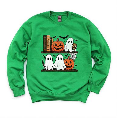 Halloween Bookshelf Ghosts - Sweatshirt