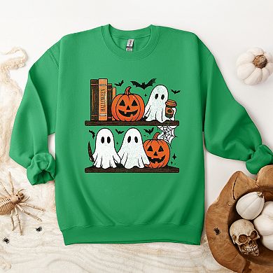 Halloween Bookshelf Ghosts - Sweatshirt
