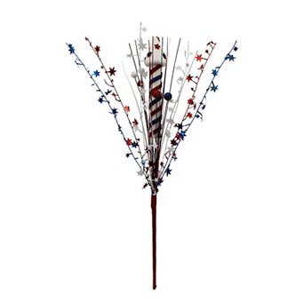 Americana Glittered Firecracker Pick Table Decor