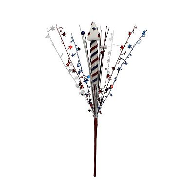 Americana Glittered Firecracker Pick Table Decor