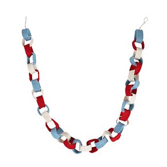 Americana Felted Chain Links Garland