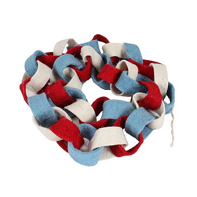 Americana Felted Chain Links Garland