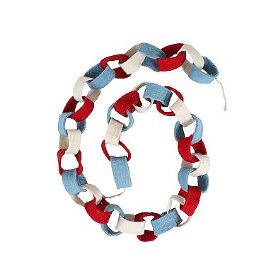 Americana Felted Chain Links Garland