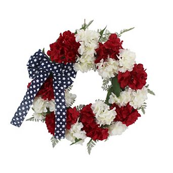 Celebrate Together™ Americana Hydrangea Artificial Floral Wreath with Bow