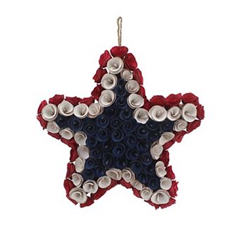 Celebrate Together™ Americana Star Shaped Wood Curl Wreath