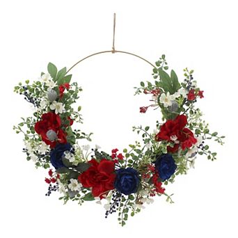 Celebrate Together™ Americana Assymetrical Botanical Artificial Wreath