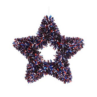 Celebrate Together™ Americana Star Shaped Tinsel Wreath