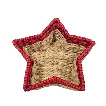 Celebrate Together™ Americana Water Hyacinth Star Shaped Basket