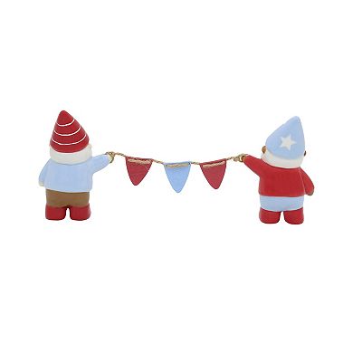 Americana Patriotic Wooden Houses Table Decor