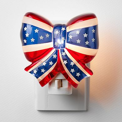 Americana Patriotic Bow Night Light