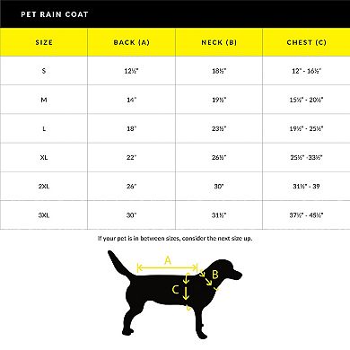 Body Glove Waterproof Pet Rain Coat