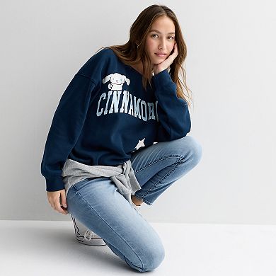 Juniors' Cinnamoroll Off The Shoulder Long Sleeve Graphic Tee