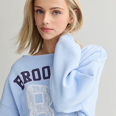 Juniors' JRS Graphic Off The Shoulder Top