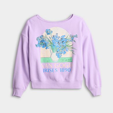 Juniors' JRS Graphic Off The Shoulder Top