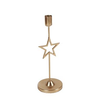 Americana Tall Metal Star Taper Candle Holder