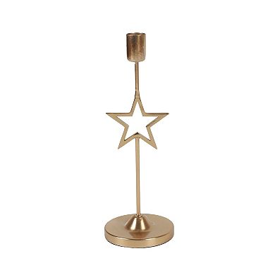 Americana Tall Metal Star Taper Candle Holder